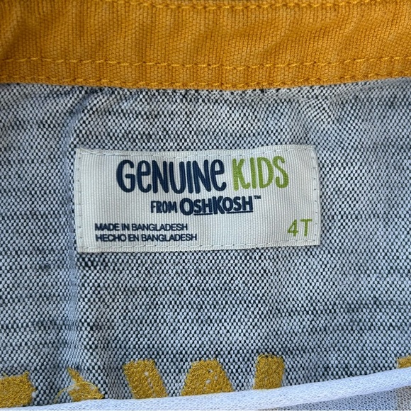 Genuine Kids OshKosh Denim Jumpsuit Coverall “I’m With the Band” 4T Toddler - Picture 6 of 12